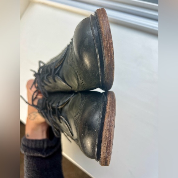 Frye James Wingtip Black Leather Lace Up Oxfords - Picture 7 of 9